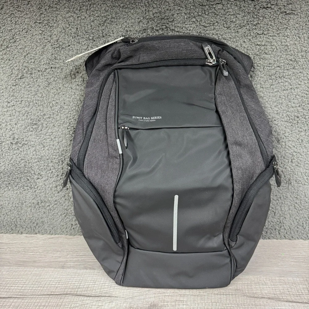 Zumit Backpack Black Gray‎ Travel Laptop Travel School Hiking Outdoor Casual NWT